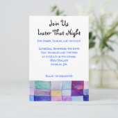 WATERVERF PATCHWORK TREE Bat Mitzvah Party Card Kaart (Staand voorkant)