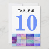 WATERVERF PATCHWORK TREE Table Number Kaart (Voorkant)