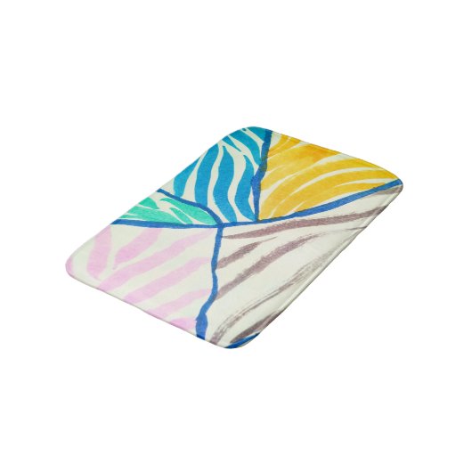 Waterverf patchwork: vieze schilderstijl. badmat (Gekanteld)