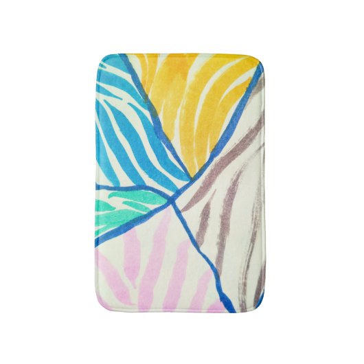 Waterverf patchwork: vieze schilderstijl. badmat (Voorkant Verticaal)