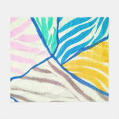 Waterverf patchwork: vieze schilderstijl. fleece deken (Voorkant (Horizontaal))