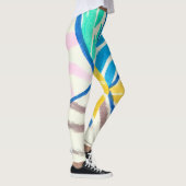 Waterverf patchwork: vieze schilderstijl. leggings (Rechts)