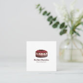 Waterverf patisserie vierkante visitekaartje (Staand voorkant)