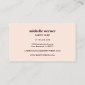 Waterverf patisserie visitekaartje (Achterkant)