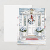 Waterverf Patriotic Porch Summer Notitiekaartje (Voorkant / Achterkant)