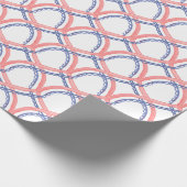 Waterverf Patriottisch Rood Wit & Blauw 4 juli  Cadeaupapier (Hoek)