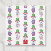 Waterverf Patriottische Amerikaanse vlag Topiary Bedankjes Labels (Achterkant)