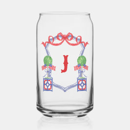 Waterverf Patriottische Amerikaanse vlag Topiary C Blikvorm Glas