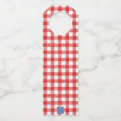 Waterverf Patriottische Amerikaanse vlag Topiary C Flessenhanger (Achterkant)