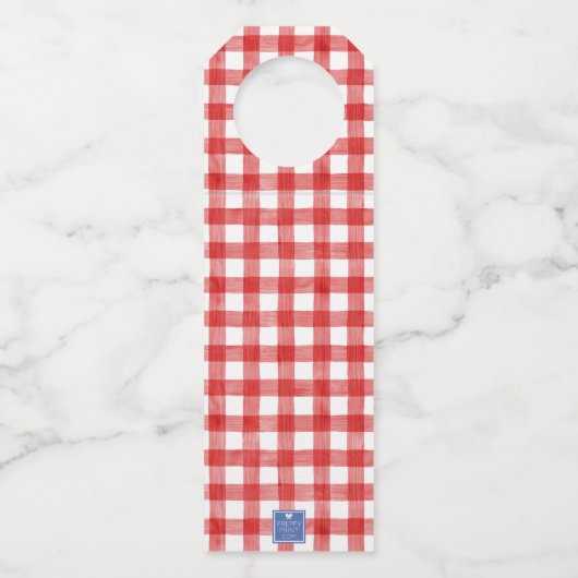 Waterverf Patriottische Amerikaanse vlag Topiary C Flessenhanger (Achterkant)