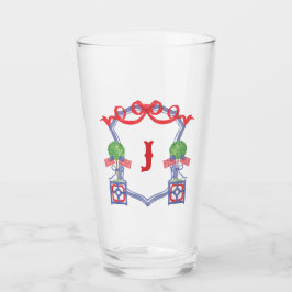 Waterverf Patriottische Amerikaanse vlag Topiary C Glas