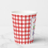 Waterverf Patriottische Amerikaanse vlag Topiary C Papieren Bekers (Rechts)