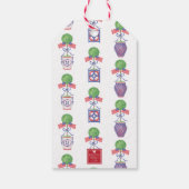 Waterverf Patriottische Amerikaanse vlag Topiary Cadeaulabel (Achterkant)