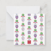 Waterverf Patriottische Amerikaanse vlag Topiary G Notitiekaartje (Achterkant)