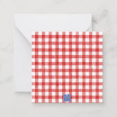 Waterverf Patriottische Amerikaanse vlag Topiary G Notitiekaartje (Achterkant)