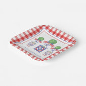 Waterverf Patriottische Amerikaanse vlag Topiary Papieren Bordje (Gebogen)