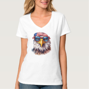 WATERVERF PATRIOTTISCHE AMERIKAANSE ZEEAREND T-SHIRT