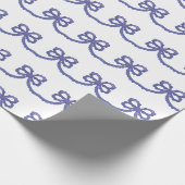 Waterverf Patriottische Blauwe Bogen Cadeaupapier (Hoek)