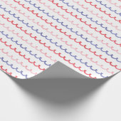 Waterverf Patriottische Bunting Squiggles Cadeaupapier (Hoek)