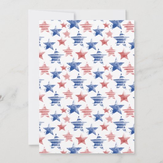 Waterverf Patriottische Partij van Vierde Juli Kaart (Achterkant)