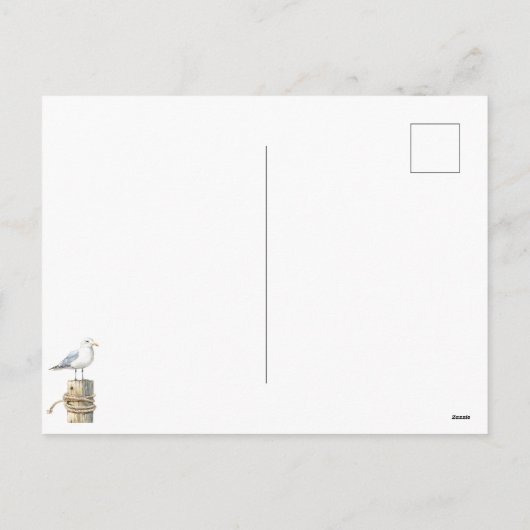 Waterverf Patriottische Rood Wit & Blauw Strand Sc Feestdagenkaart (Achterkant)