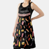 Waterverf Patroon BBQ Grill Grilling Smoker Apro Schort (Insitu)