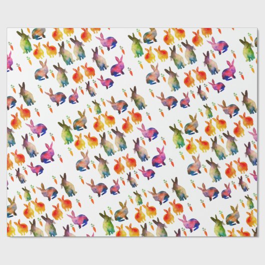 Waterverf Patroon Cadeaupapier (Vlak)