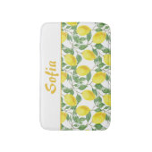 Waterverf patroon citroengeel badmat (Voorkant Verticaal)