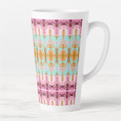 Waterverf patroon geaccentueerd met turquoise latte mok (Rechts)