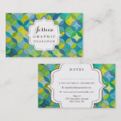 Waterverf Patroon Grafisch Ontwerper Visitekaartje (Voorkant / Achterkant)