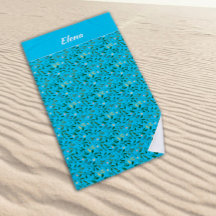 Waterverf Patroon Groen Bladnaam Hemelsblauw