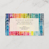 Waterverf Patroon Haar Stylist Sjabloon Visitekaartje (Achterkant)