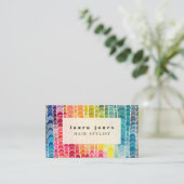 Waterverf Patroon Haar Stylist Sjabloon Visitekaartje (Staand voorkant)