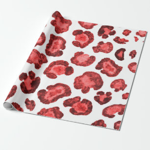 Waterverf patroon illustratie luipaard huid. Uitsl Cadeaupapier