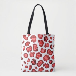 Waterverf patroon illustratie luipaard huid. Uitsl Tote Bag