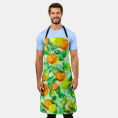 waterverf patroon - Lemon tak met fl Schort (Gedragen)