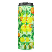  waterverf patroon - Lemon tak met fl Thermosbeker (Achterkant)