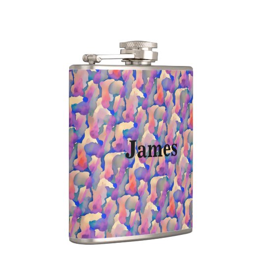 Waterverf Patroon maatkolf Heupfles (Rechts)