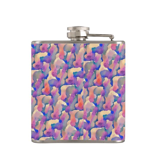 Waterverf Patroon maatkolf Heupfles (Achterkant)