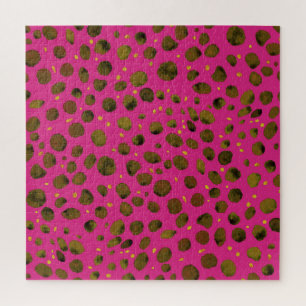 Waterverf Patroon met Abstracte Cheetah Skin. Legpuzzel