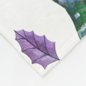 Waterverf Patroon met kerstversiering met Vintage Fleece Deken (Hoek)