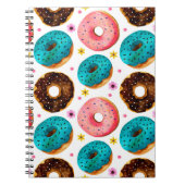 Waterverf patroon met roze, blauw en chocolade d notitieboek (Voorkant)