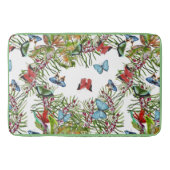 Waterverf Patroon met tropische Planten vlinder Badmat (Voorkant)
