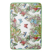 Waterverf Patroon met tropische Planten vlinder Badmat (Voorkant Verticaal)