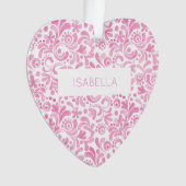 Waterverf Patroon NAAM Sweet Heart Keepsake Ornament (voorkant)