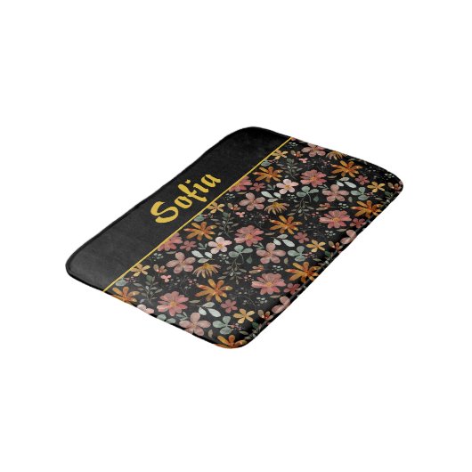 Waterverf patroon roze geel sinaasappel badmat (Gekanteld)