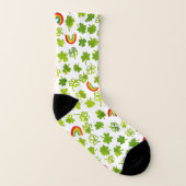 Waterverf patroon Shamrocks en Rainbows Sokken (Rechts - buiten)