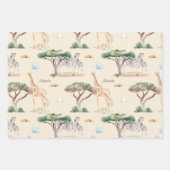 Waterverf - Patroon voor mamma en baby ' s Inpakpapier Vel (Voorkant)