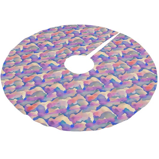 Waterverf Patroonboomrok Kerstboom Rok (Gekanteld)