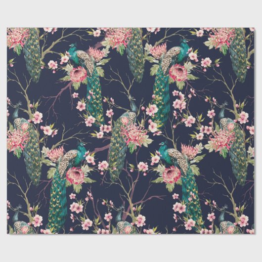 waterverf patroonpauze op een boomkerrie, bloem cadeaupapier (Vlak)